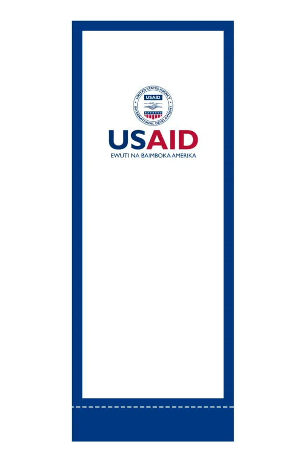 USAID Lingala Econo 24" Small Table Top Retractable Banner - Full Color