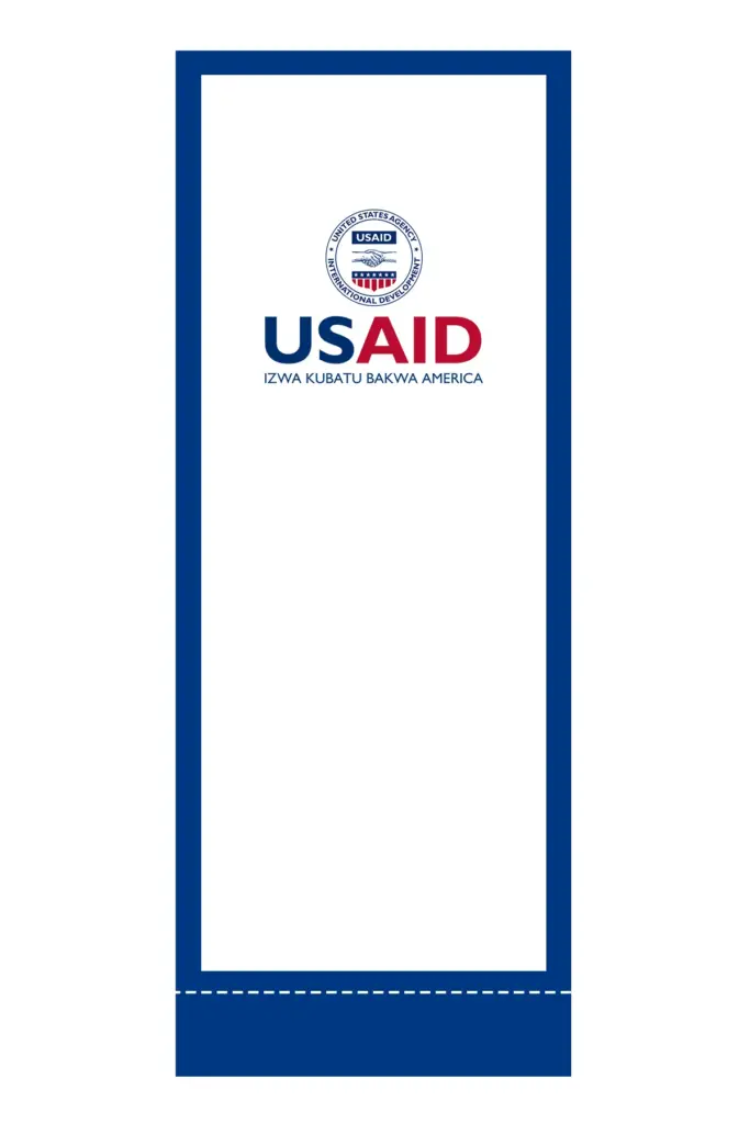 USAID Lozi Econo 24" Small Table Top Retractable Banner - Full Color