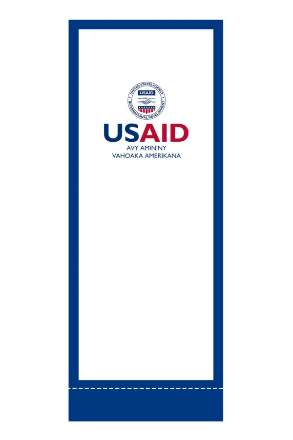 USAID Malagasy Econo 24" Small Table Top Retractable Banner - Full Color