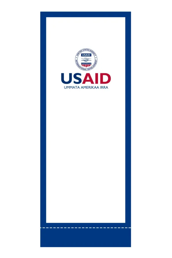 USAID Oromiffa Econo 24" Small Table Top Retractable Banner - Full Color