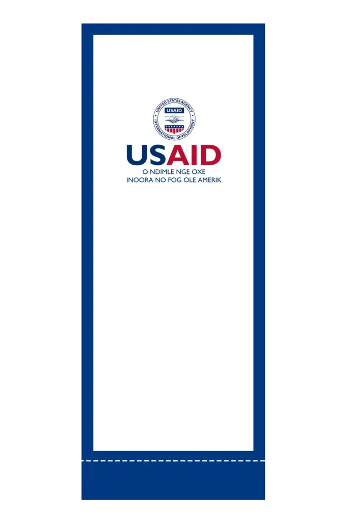 USAID Serere Econo 24" Small Table Top Retractable Banner - Full Color