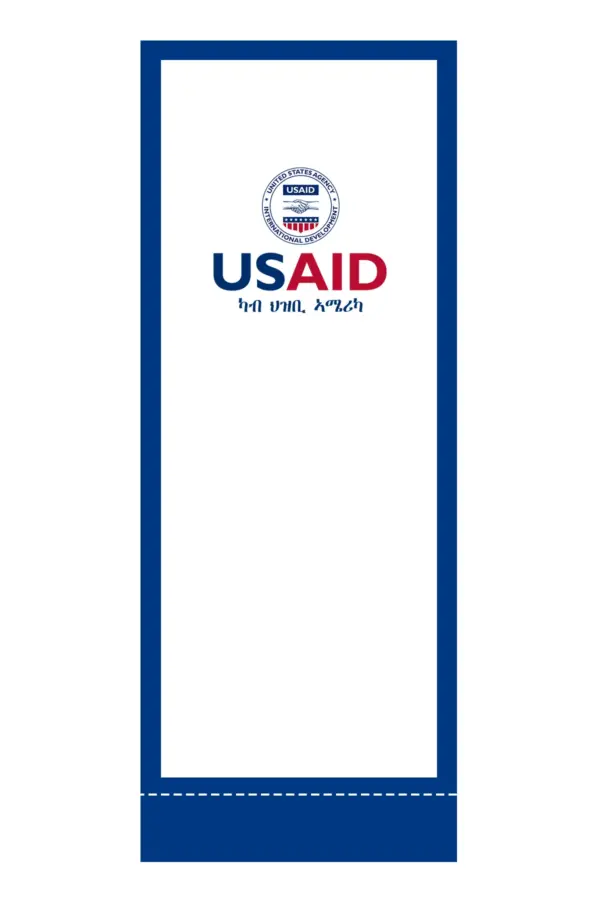 USAID Tigrinya Econo 24" Small Table Top Retractable Banner - Full Color