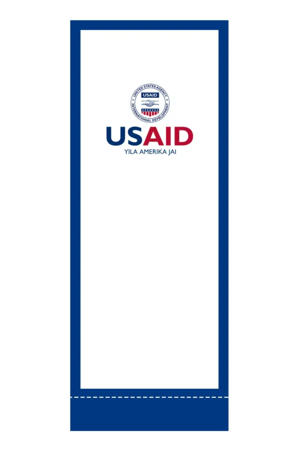 USAID Wala Econo 24" Small Table Top Retractable Banner - Full Color