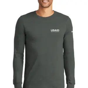 USAID Lugbara - Nike Men's Dri-FIT Cotton/Poly Long Sleeve Tee