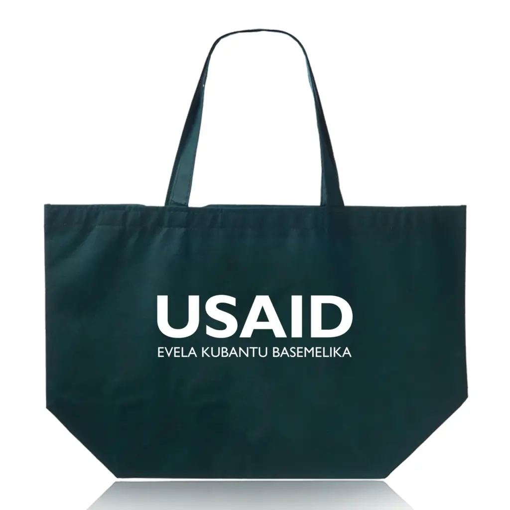 USAID Zulu - Budget Non-Woven Shopper Tote Bags (20"x13")