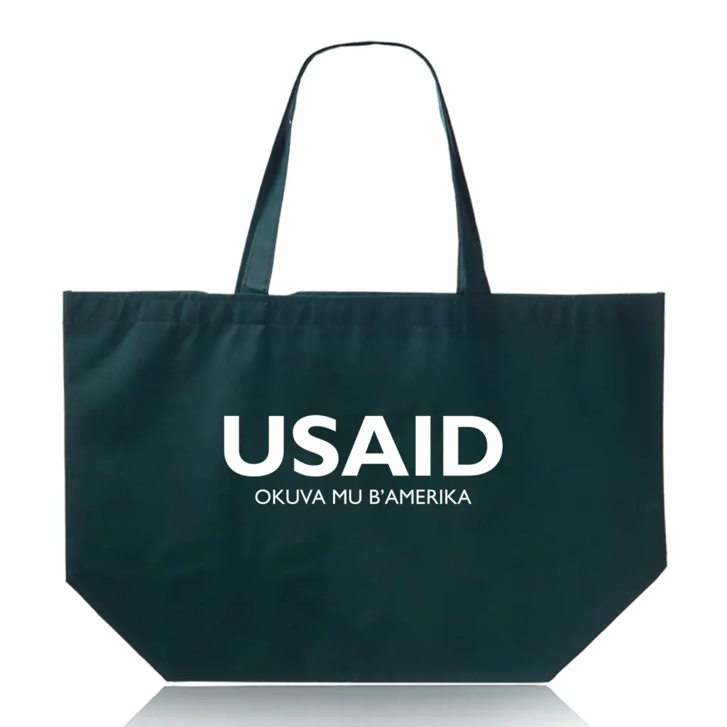 USAID Luganda - Budget Non-Woven Shopper Tote Bags (20"x13")