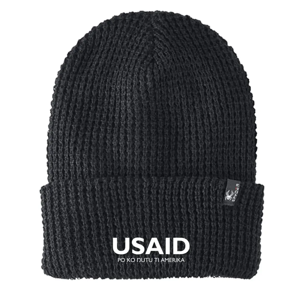 USAID Bari - Embroidered SPYDER Adult Vertex Knit Beanie