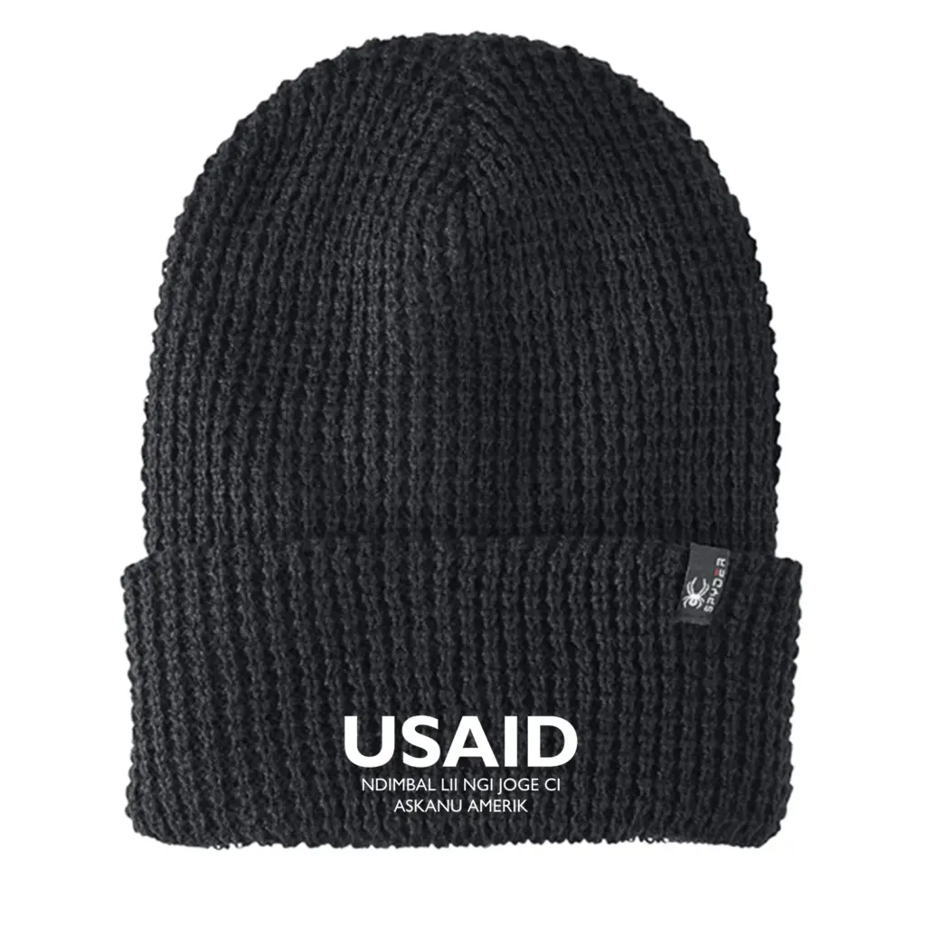USAID Wolof - Embroidered SPYDER Adult Vertex Knit Beanie