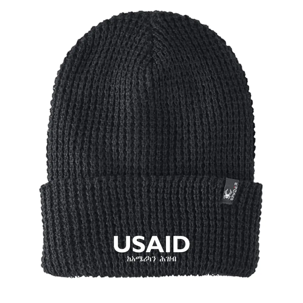 USAID Amharic - Embroidered SPYDER Adult Vertex Knit Beanie