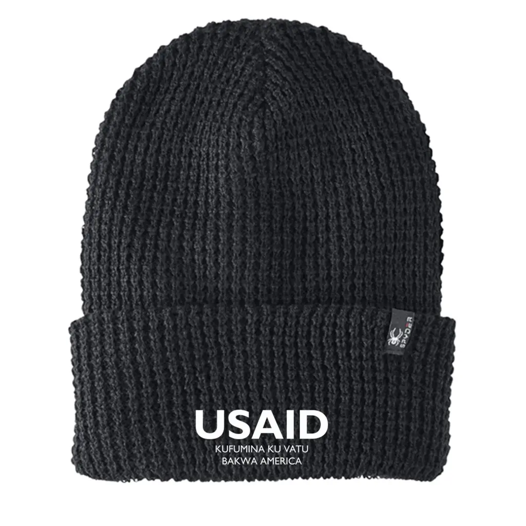USAID Luvale - Embroidered SPYDER Adult Vertex Knit Beanie