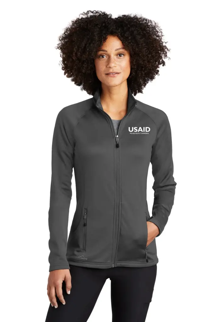 USAID Bari Eddie Bauer Ladies Smooth Fleece Full-Zip Sweater