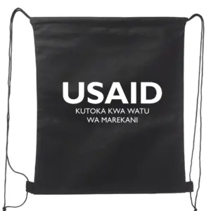 USAID Swahili - Non-Woven Drawstring Backpacks (14.5"x17.5")