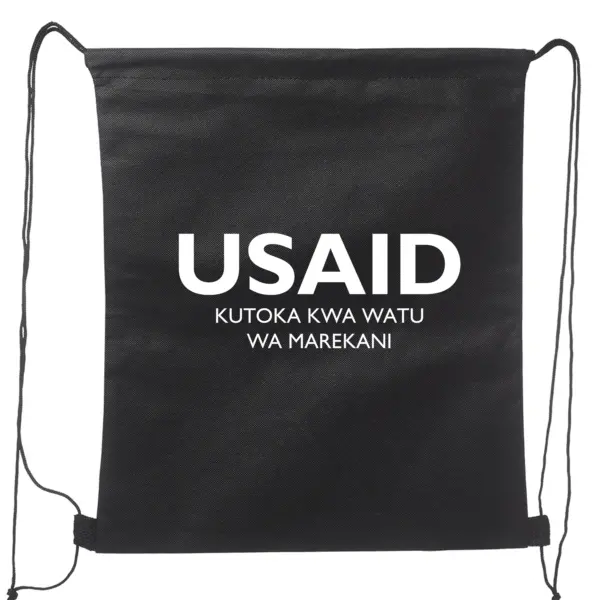 USAID Swahili - Non-Woven Drawstring Backpacks (14.5"x17.5")