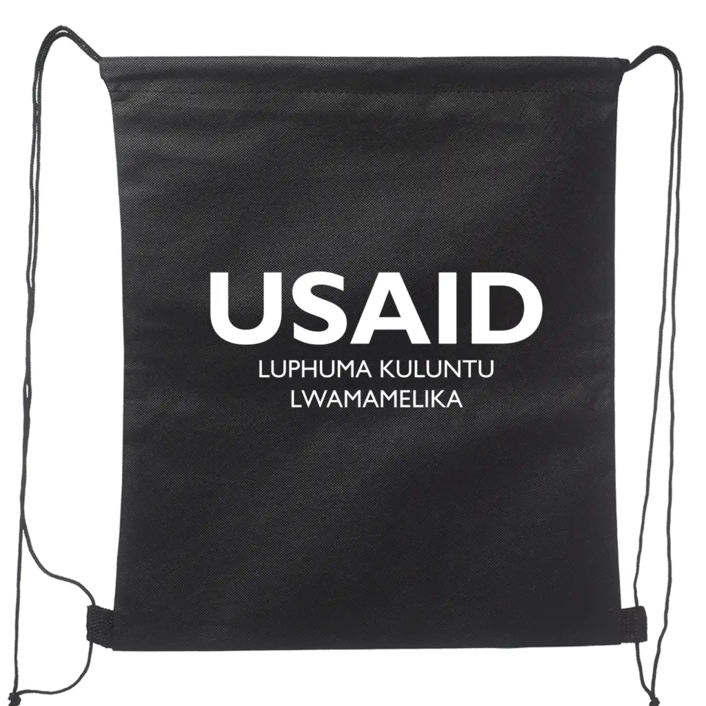 USAID Xhosa - Non-Woven Drawstring Backpacks (14.5"x17.5")