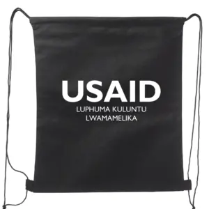 USAID Xhosa - Non-Woven Drawstring Backpacks (14.5"x17.5")