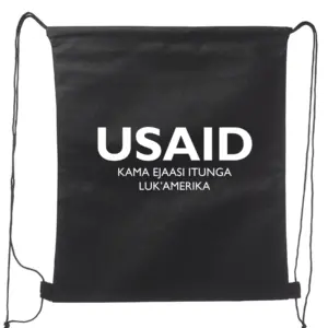 USAID Ateso - Non-Woven Drawstring Backpacks (14.5"x17.5")
