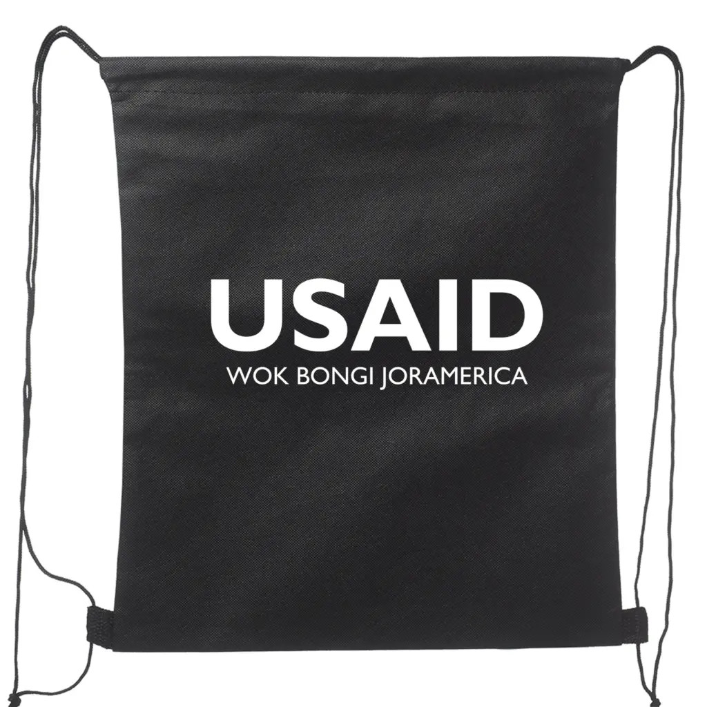 USAID Dhopadhola - Non-Woven Drawstring Backpacks (14.5"x17.5")