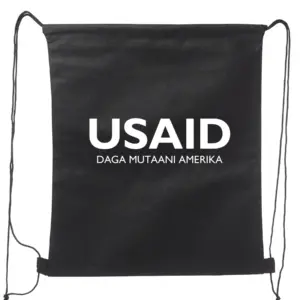 USAID Hausa - Non-Woven Drawstring Backpacks (14.5"x17.5")