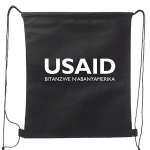USAID Kirundi - Non-Woven Drawstring Backpacks (14.5"x17.5")