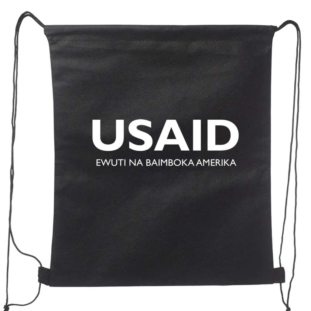 USAID Lingala - Non-Woven Drawstring Backpacks (14.5"x17.5")