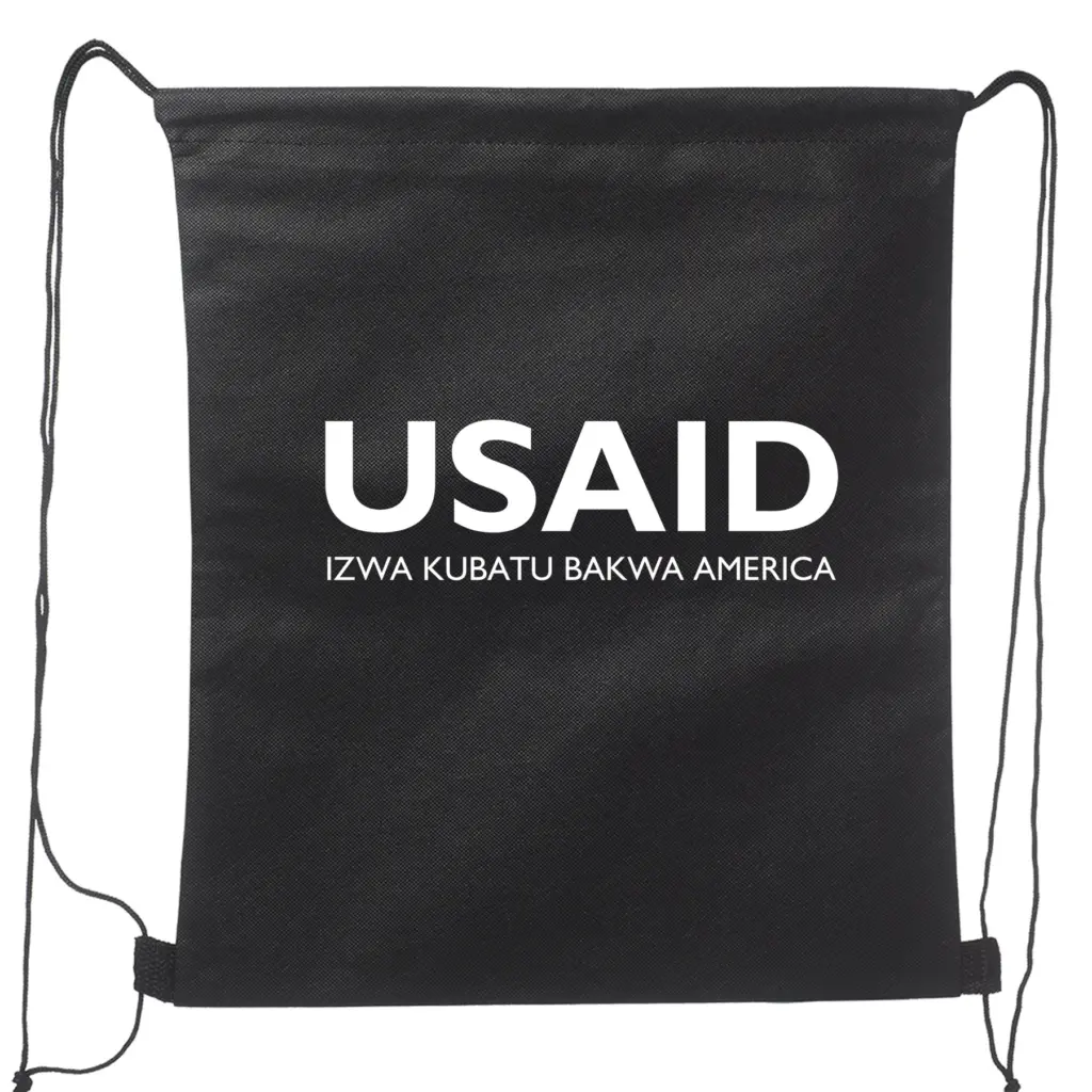 USAID Lozi - Non-Woven Drawstring Backpacks (14.5"x17.5")