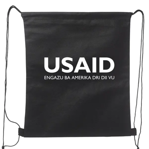 USAID Lugbara - Non-Woven Drawstring Backpacks (14.5"x17.5")