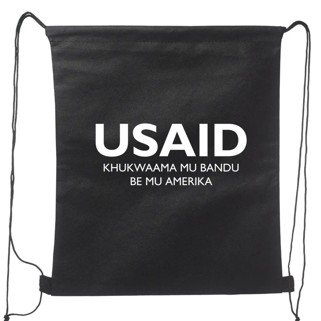 USAID Lugisu - Non-Woven Drawstring Backpacks (14.5"x17.5")