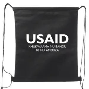 USAID Lugisu - Non-Woven Drawstring Backpacks (14.5"x17.5")