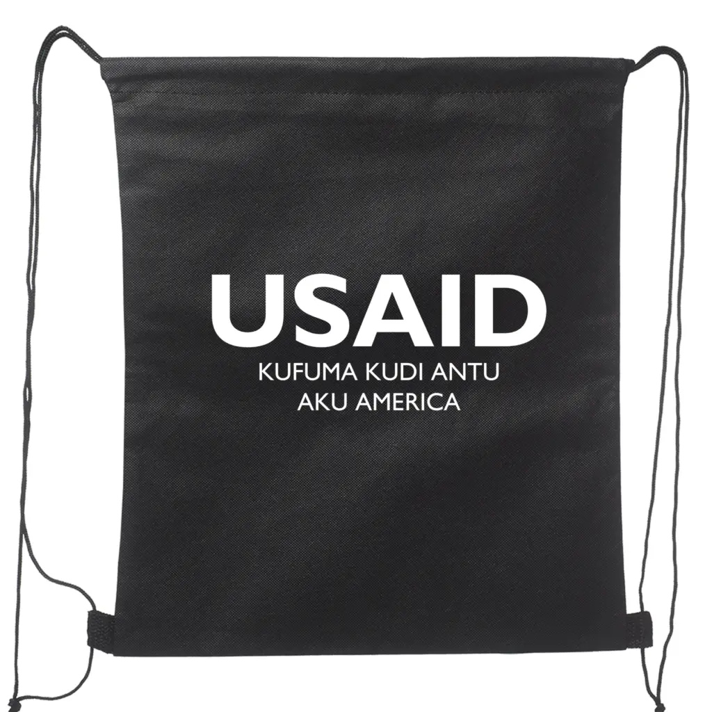 USAID Lunda - Non-Woven Drawstring Backpacks (14.5"x17.5")
