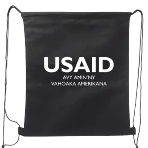 USAID Malagasy - Non-Woven Drawstring Backpacks (14.5"x17.5")