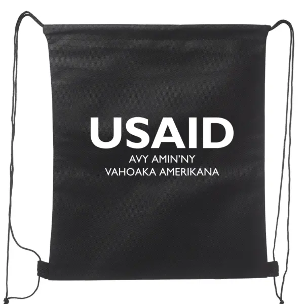 USAID Malagasy - Non-Woven Drawstring Backpacks (14.5"x17.5")