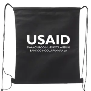 USAID Mandinka - Non-Woven Drawstring Backpacks (14.5"x17.5")