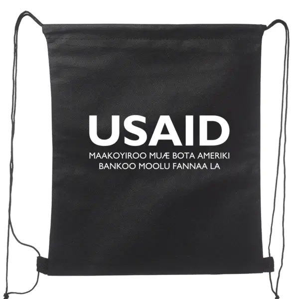 USAID Mandinka - Non-Woven Drawstring Backpacks (14.5"x17.5")