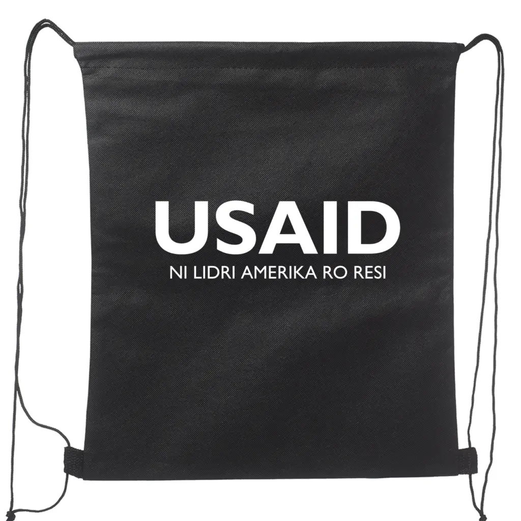 USAID Moru - Non-Woven Drawstring Backpacks (14.5"x17.5")