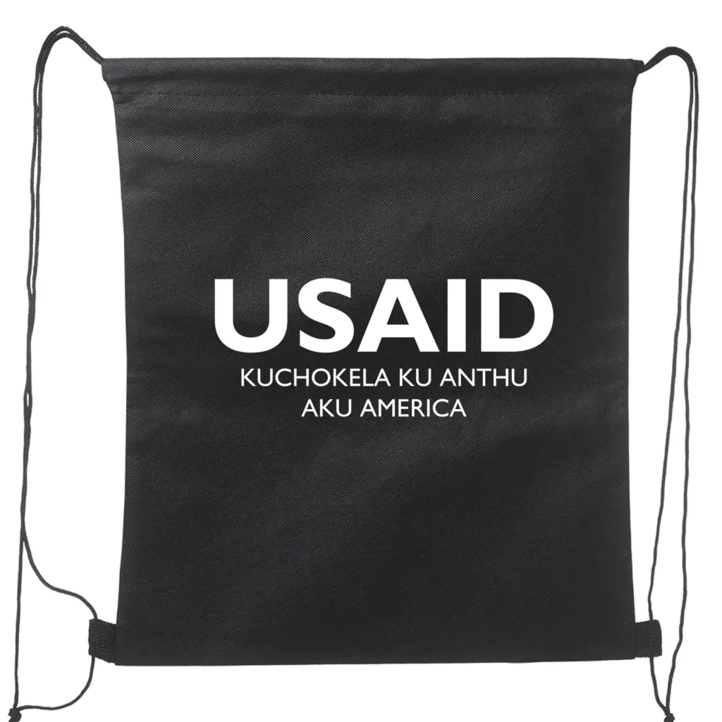 USAID Nyanja - Non-Woven Drawstring Backpacks (14.5"x17.5")