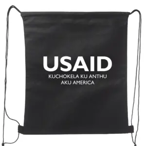 USAID Nyanja - Non-Woven Drawstring Backpacks (14.5"x17.5")