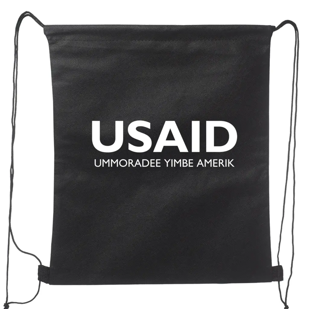 USAID Pulaar - Non-Woven Drawstring Backpacks (14.5"x17.5")