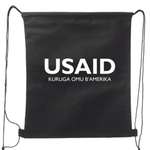 USAID Runyankole - Non-Woven Drawstring Backpacks (14.5"x17.5")