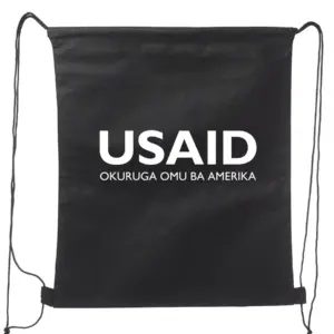 USAID Rutooro - Non-Woven Drawstring Backpacks (14.5"x17.5")