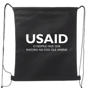 USAID Serere - Non-Woven Drawstring Backpacks (14.5"x17.5")