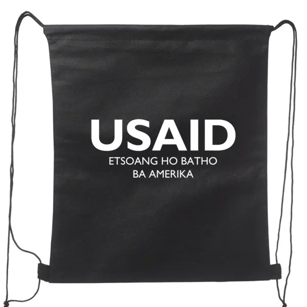 USAID Sesotho - Non-Woven Drawstring Backpacks (14.5"x17.5")