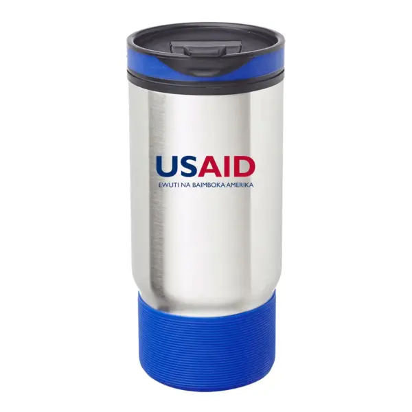 USAID Lingala - Oxford 17oz. Ribbed Travel Mugs