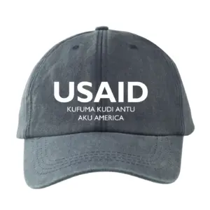USAID Lunda - Embroidered Lynx Washed Cotton Baseball Caps (Min 12 pcs)