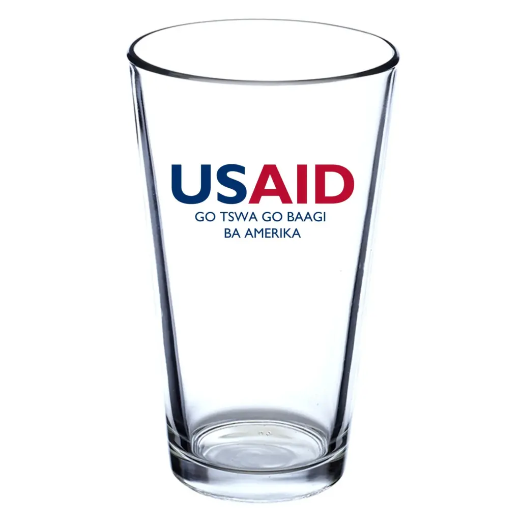 USAID Setswana - 16 Oz. Pint Glasses