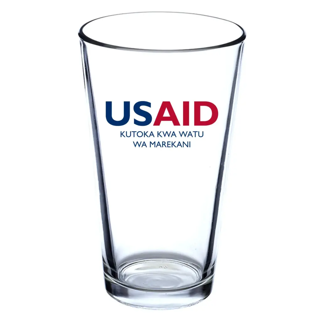 USAID Swahili - 16 Oz. Pint Glasses