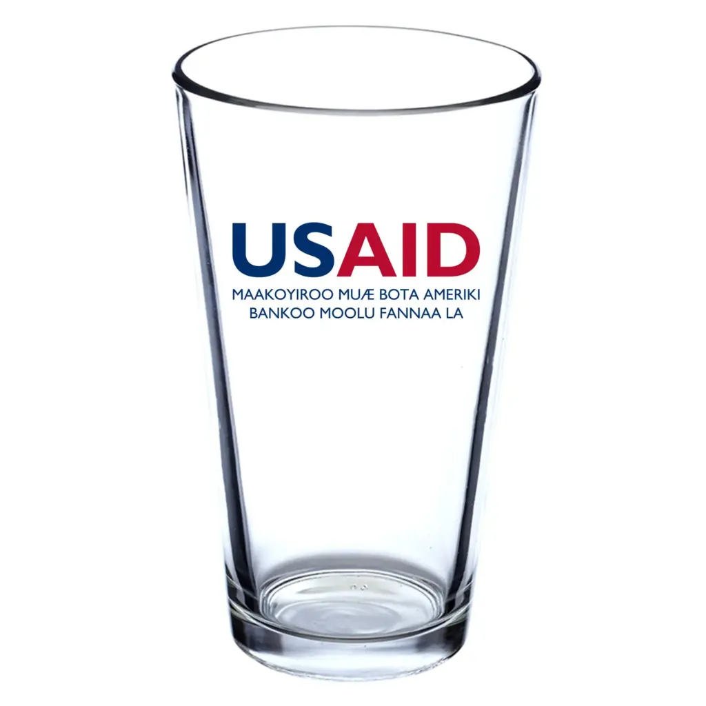 USAID Mandinka - 16 Oz. Pint Glasses