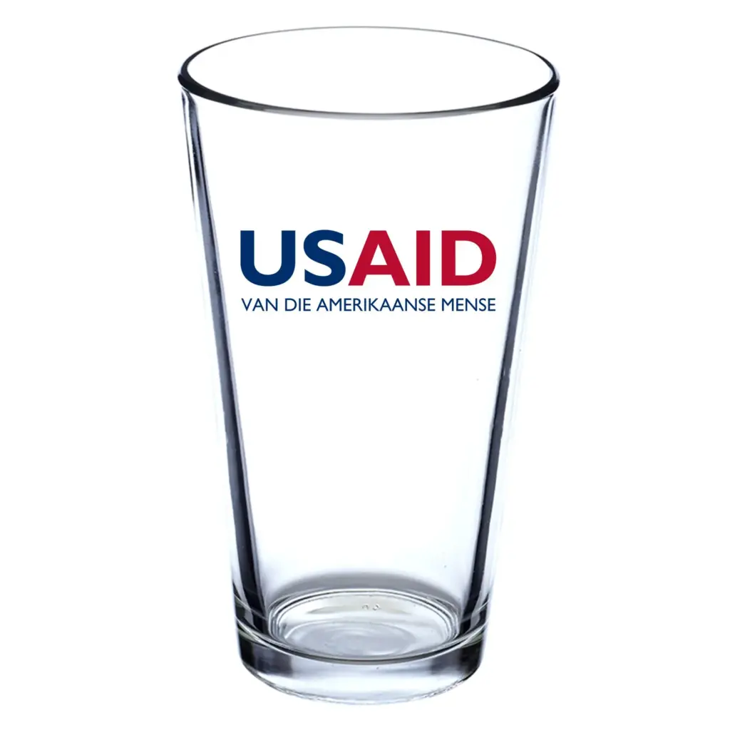 USAID Afrikaans - 16 Oz. Pint Glasses