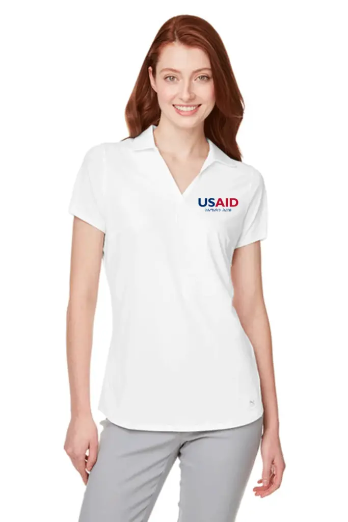 USAID Amharic PUMA GOLF Ladies Cloudspun Free Polo