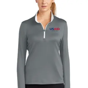 USAID Amharic Nike Golf Ladies Dri-FIT Stretch 1/2-Zip Cover-Up Shirt