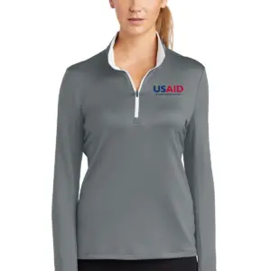 USAID Moru Nike Golf Ladies Dri-FIT Stretch 1/2-Zip Cover-Up Shirt